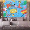 2D Planar Background Banner - Colorful Swimming Pool Party Pattern Background Fabric