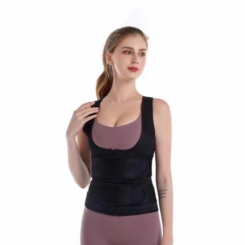 Cross-Bound Slimming Double Waist Belt: Unisex Waist and Back Support Vest for Posture, Lumbar Spine Protection, Abdomen Shaping, and Warmth.