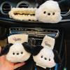 Winter Cute Pacha Dog Car Steering Wheel Cover Warm Plush Men and Women Cartoon Internet Celebrity Non-Slip Car Handle Cover Goddess