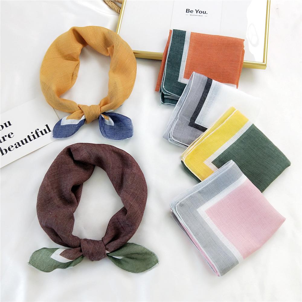 New Solid Color Scarf For Women In Spring And Autumn Versatile Ribbon Wrist Strap Headband Fashionable Decoration Student Neck Protection Small Scarf