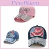 Usa Flag Baseball Cap With Adjustable Denim Sun Protection For Adults