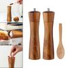 Sada mlýnků na sůl a pepř na dřevo s manuálním plnitelným keramickým rotorem 8,5 palce