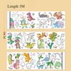 90cm Animal Canvas Children's Drawing Roll DIY Coloring Paper Roll Color Filling Graffiti Paper-cut Painting Educational School