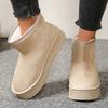 Thicken Plush Women's Snow Boots Winter Anti Slip Platform Cotton Padded Shoes Woman Faux Suede Fleece Lining Short Booties 42