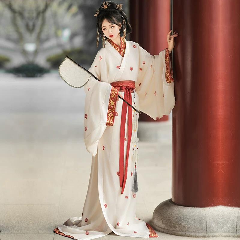 Chinese Style Warring States Robe Daily Adult Hanfu Women's Tail Large Volume Suit