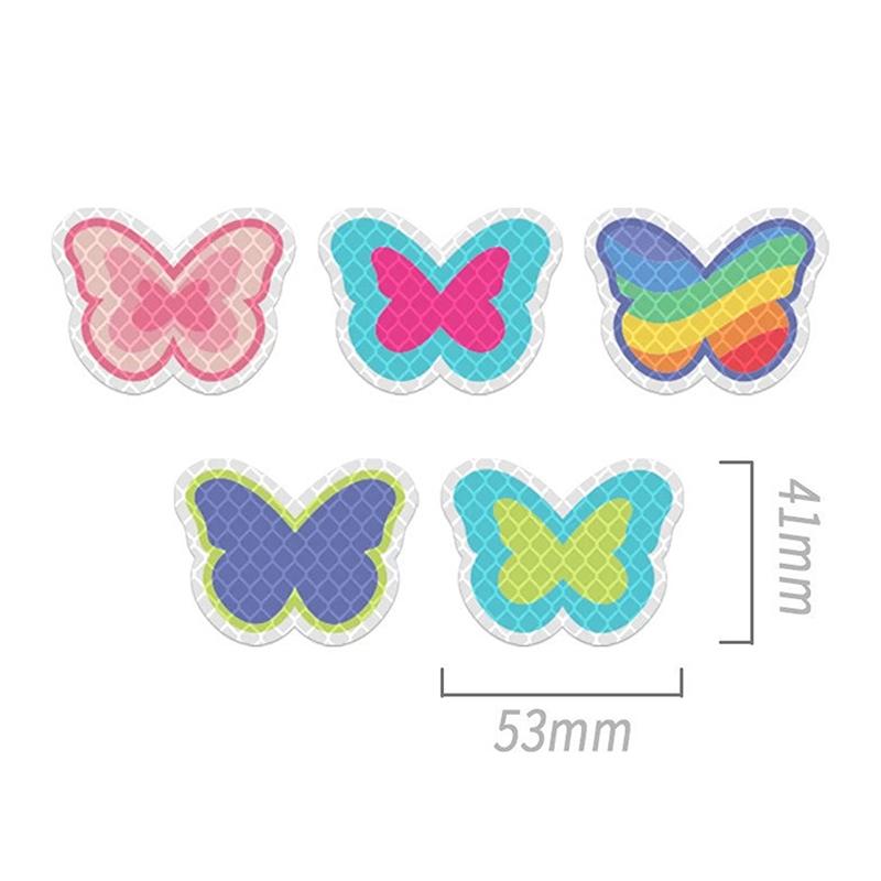 5Pcs/Set Car Reflective Stickers Helmet Waterproof Decal Hearts Butterfly Stars Night Warning Sign Reflective Sticker