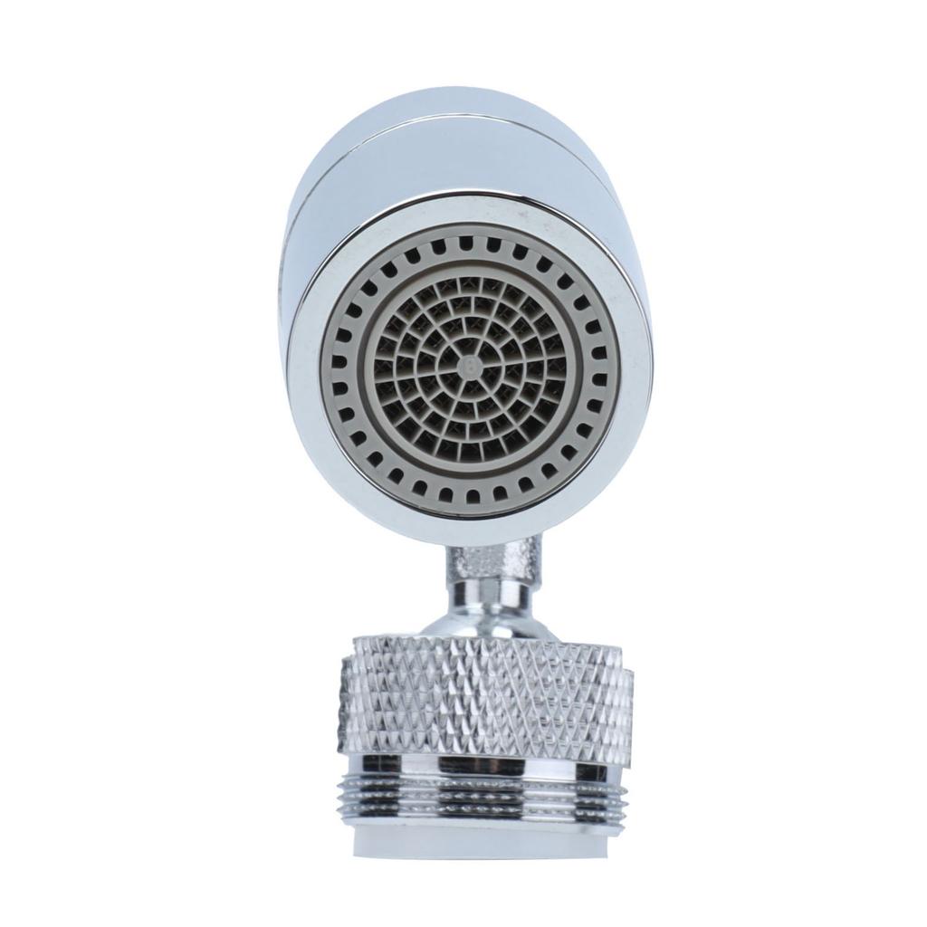 720 Grad Drehbarer Spülbeckenhahn Belüfter Sprühkopf mit 2 Wasserauslassmodi 4 Schichten Netzfilter M24