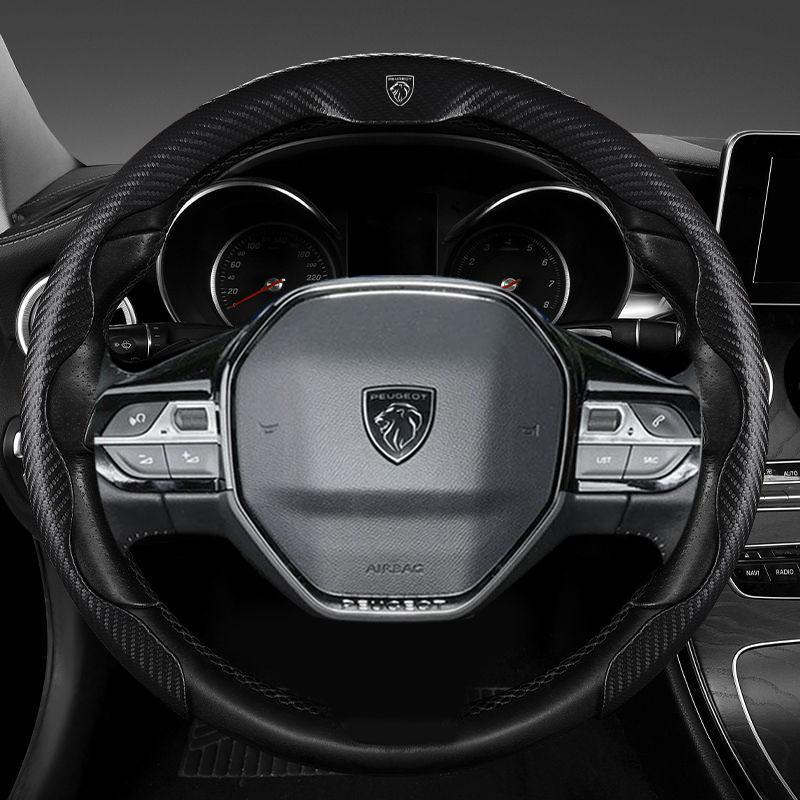 Car Anti-slip ABS Leather Steering Wheel Cover For Peugeot 206 207 208 301 307 308 406 407 408 508 607 3008 4008 5008 GT Rifter cx86