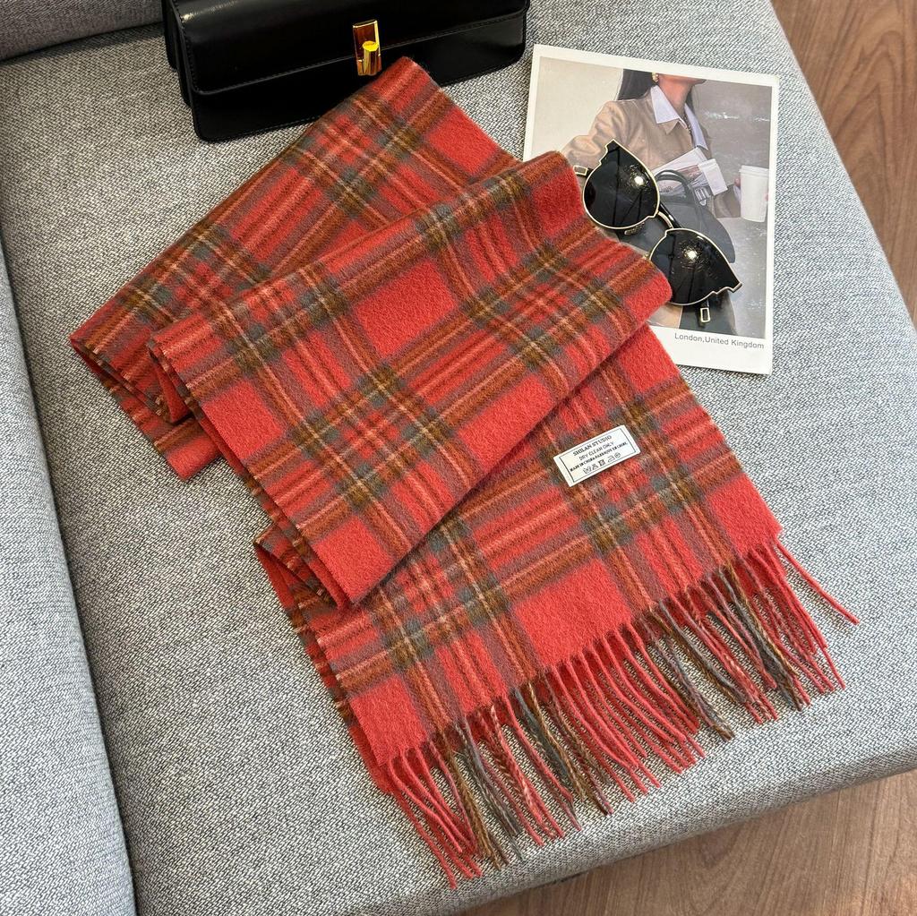 2025 Unisex 100% Wool Scarf: Versatile and Warm for Autumn & Winter