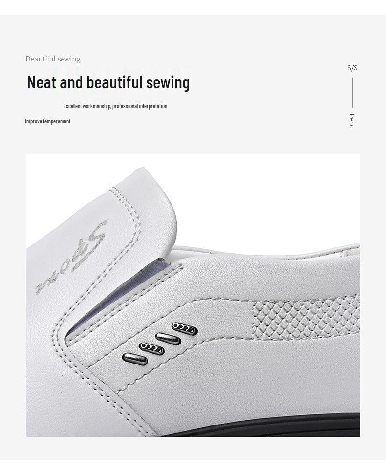 Men's Summer Breathable Casual Fashion Leather Shoes - Korean Style Trend