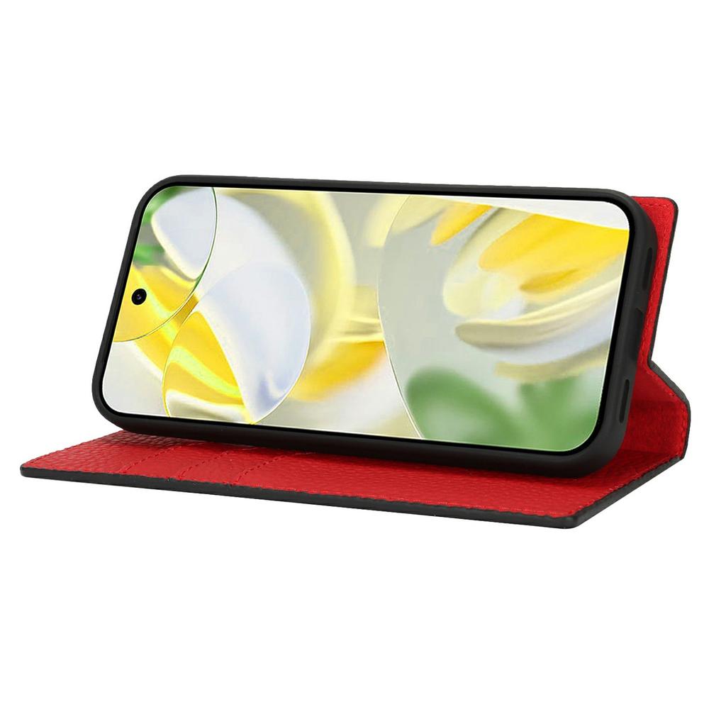 For Google Pixel 10 Pro XL Wallet Case Genuine Cow Leather Phone Cover Litchi Texture