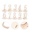 10Pcs Heart Base Wooden Table Numbers for Wedding Party Reception Catering Table Decorations Standing Number Signs