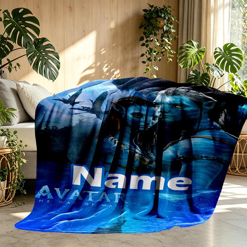 Custom Name Personalized Avatar Print Blanket, Home Decor, Bedroom, Sofa, Camping, Couch, Gifts for Birthday ChristmasEnthusiasts