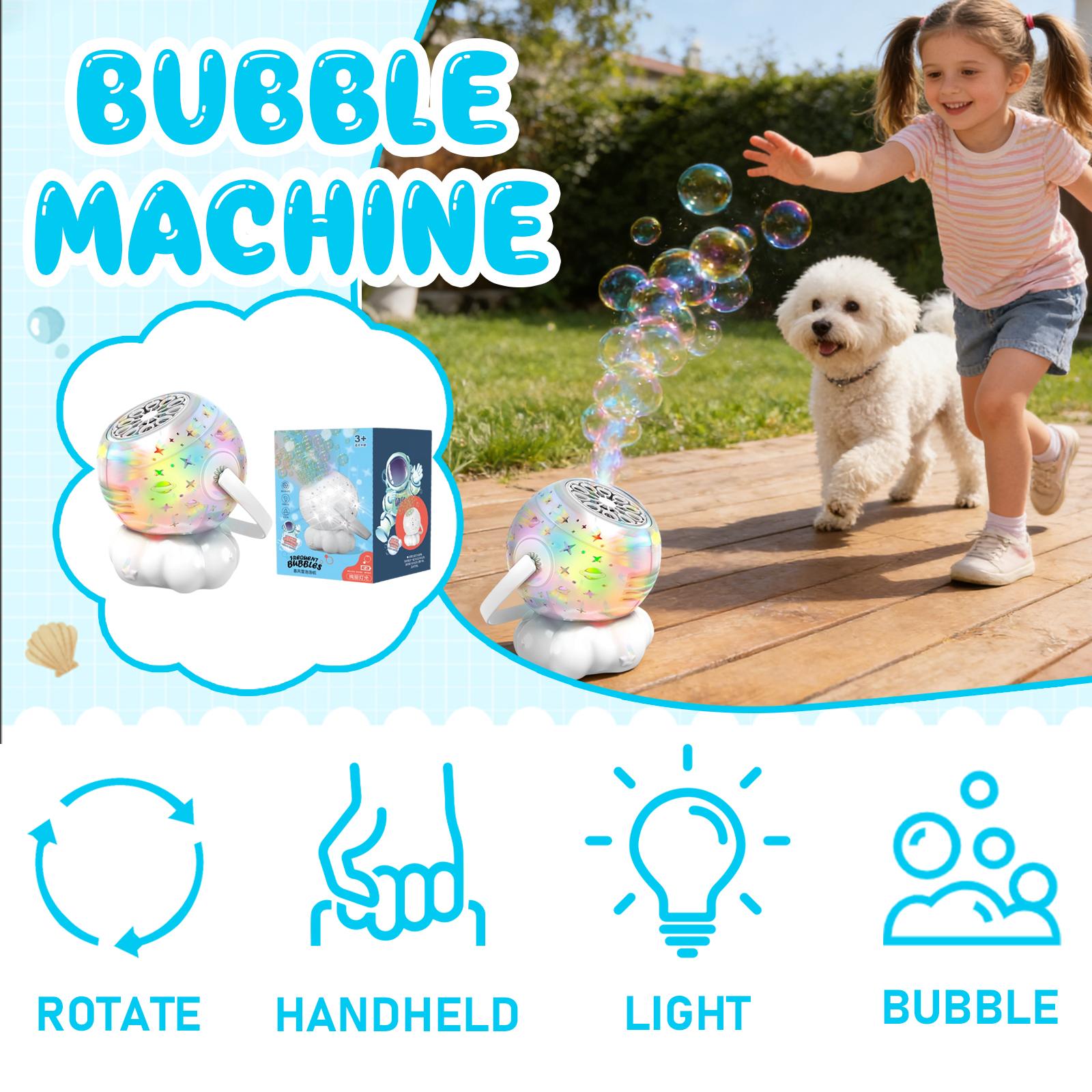 Automatic Cartoon Animals Bubble Machine For Kids Electric Soap Bubble Toy Summer Outdoor Toys For Children ONE SIZE