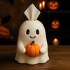 Halloween Geist Papierhandtuchhalter Harz Dekorativer Taschentuchspender Toilettenpapierabdeckung für Badezimmer Küche Büro Arbeitsplatte