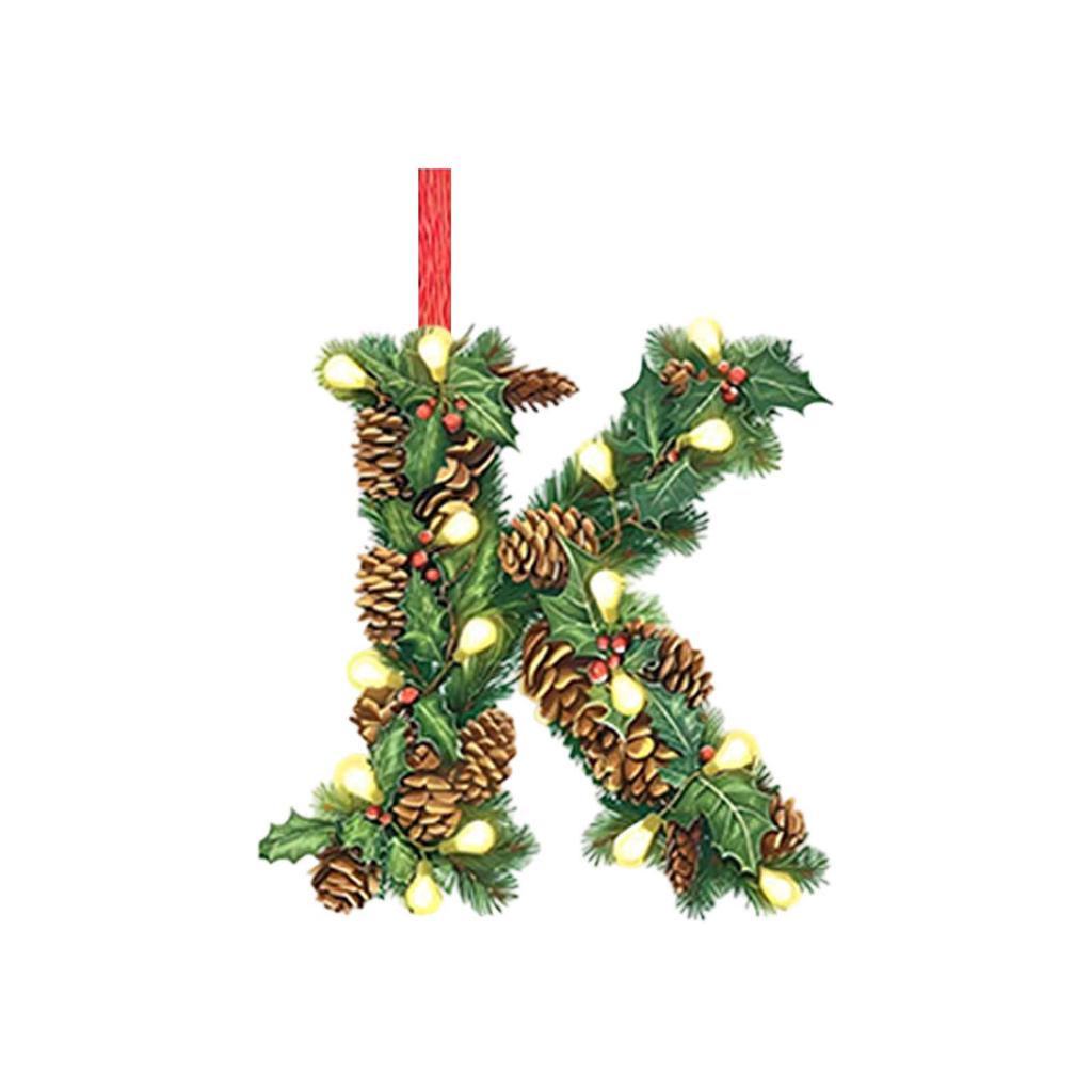 2D Christmas Decoration Pendant Christmas Tree Tag Theme Party Crafts Ornament