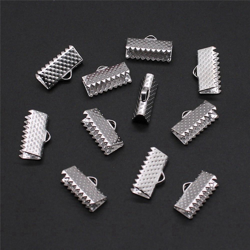Bandenden Crimp-Clips Antikstil Zubehör für die Schmuckherstellung 8 Größen 4 Farben