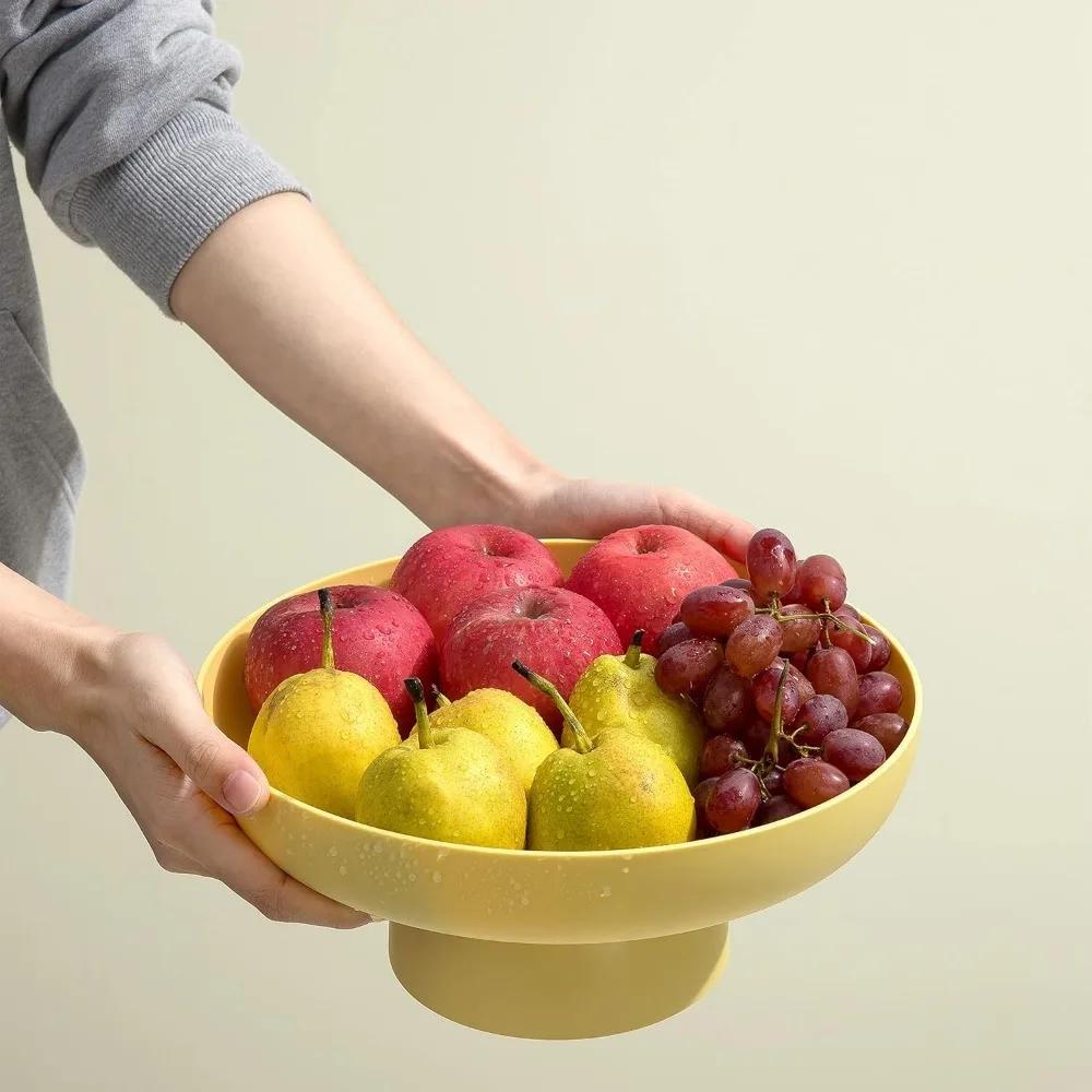 Large Capacity Fruit Snacks Bowl Party Food Dessert Display Plate Kitchen Biscuit Cake Storage Tray Holder  Plastic Tank