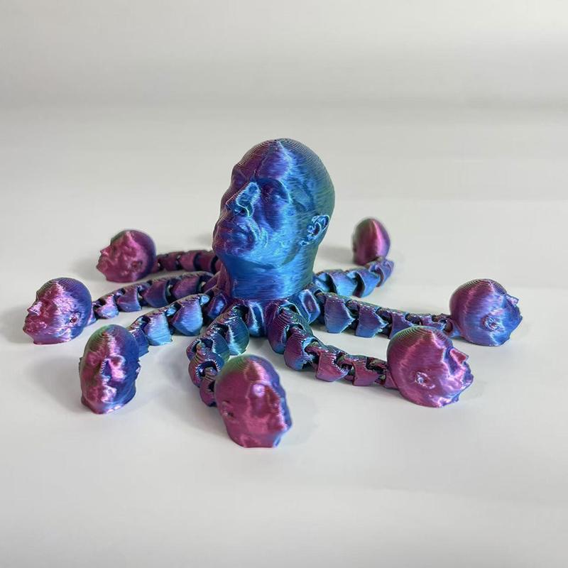 

1 шт. 3D-печатная игрушка-осьминог с подвижными суставами, смешное украшение для рабочего стола, движущиеся части, подарок для детей, развивающая поделка, орнамент