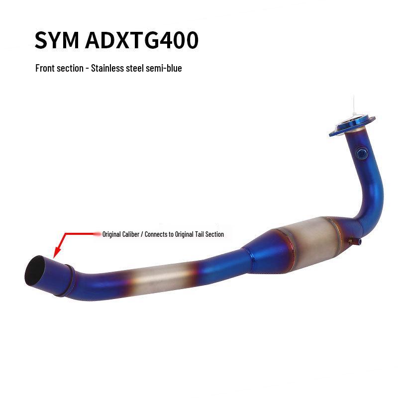 Titanium Alloy Front Exhaust Upgrade for SYM ADXTG400 Motorcycle