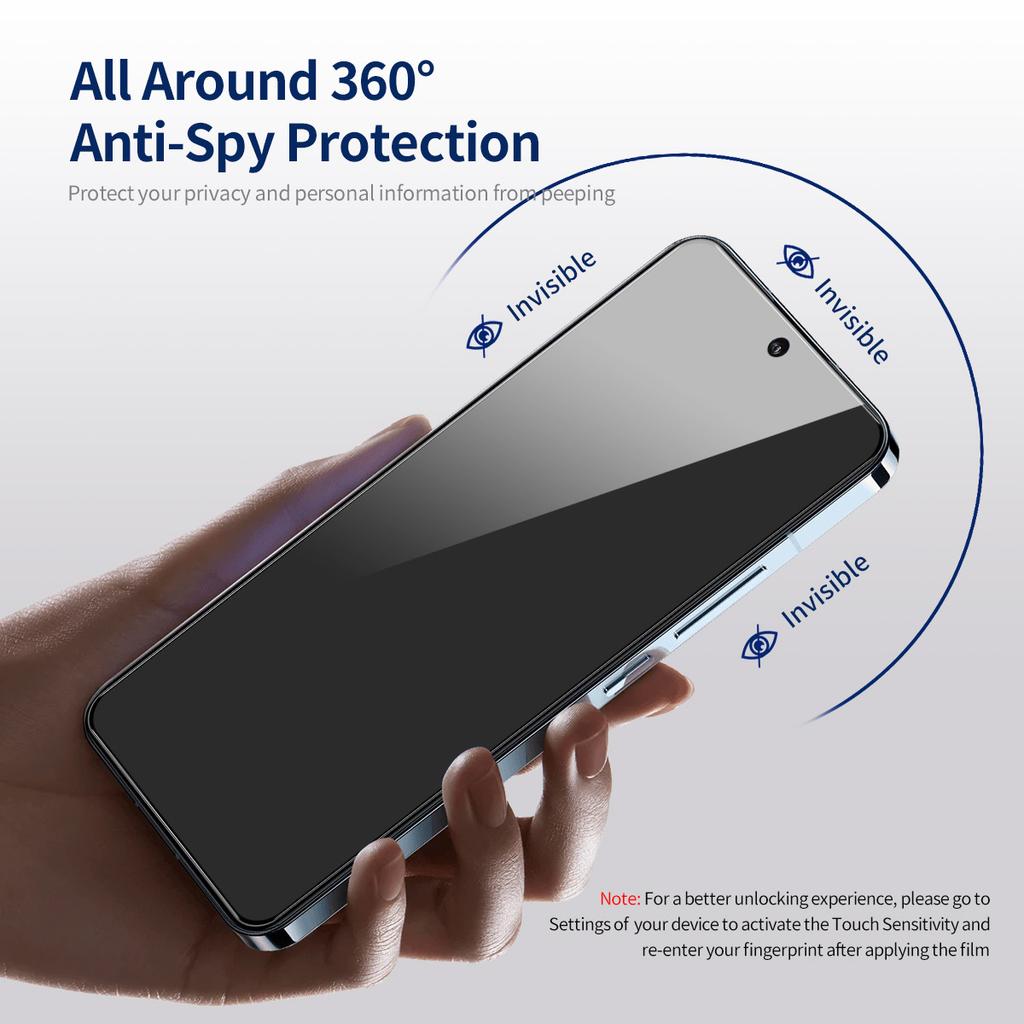 ENKAY HAT PRINCE 2Pcs For Samsung Galaxy S23+ Anti-Spy Privacy Screen Protector Full Coverage