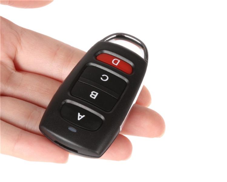 DC 12V Wireless 4-Way Remote Relay with Learning Code and Metal 4-Button Remote