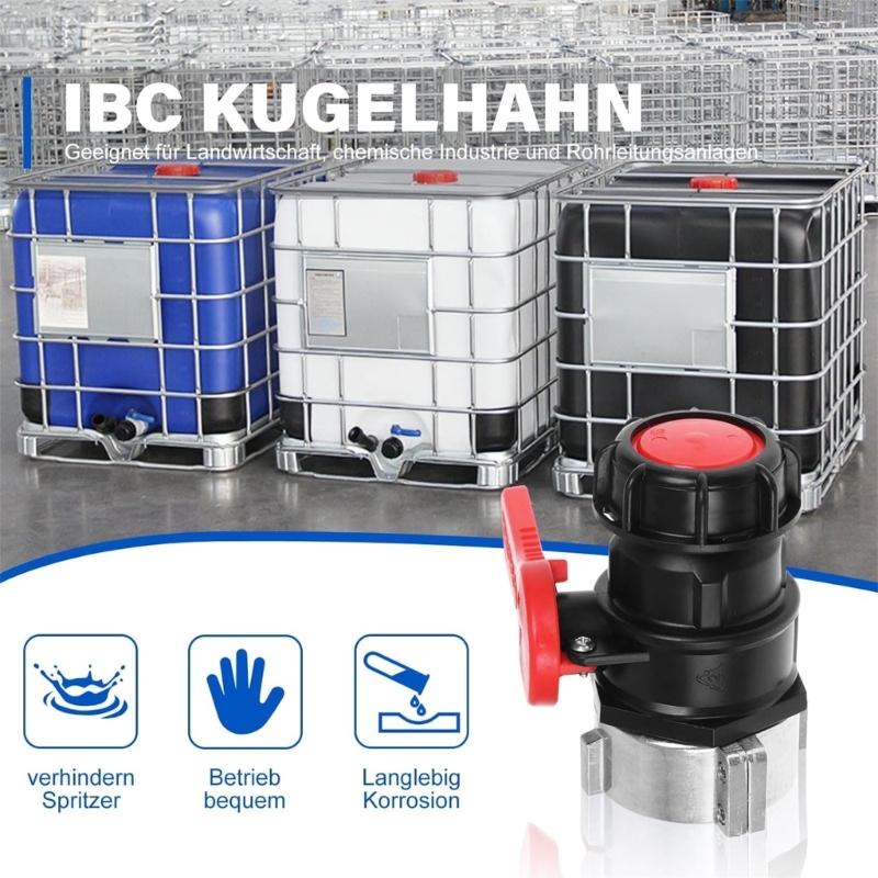 Ball Valves Adapter Corrosion Resistant 75mm Shutoff Valves Water Tanks  Valves for Industrial Liquid Container Draining