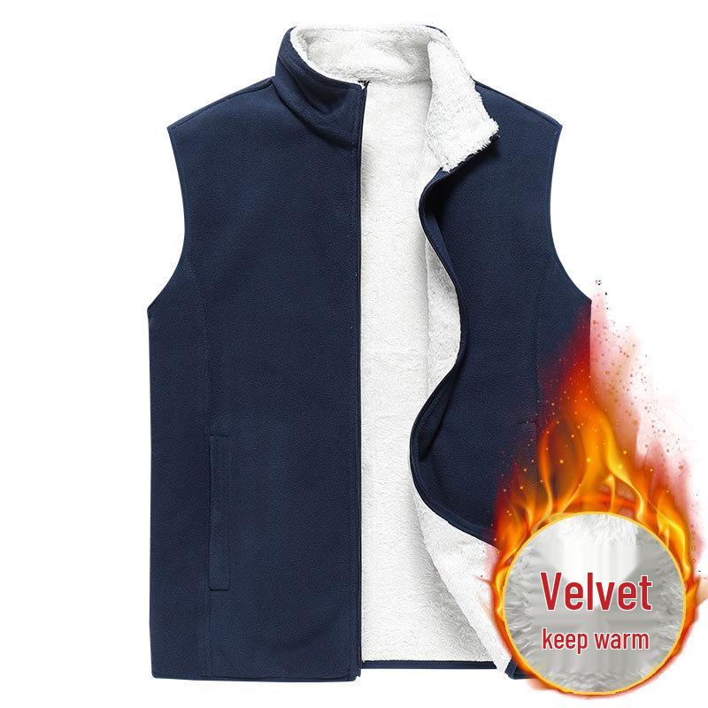 Herren Fleece-gefütterte ärmellose Weste - Herbst/Winter lässige Sport-Außenbekleidung