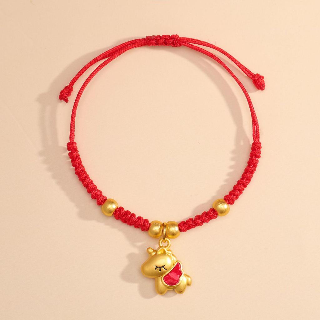 2026 Zodiac Year of the Horse Red Bracelet: Handmade Ben Ming Nian Woven Rope for Good Fortune