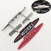 3D Metal Car Stickers Grille Badge Logo Works Emblem Decal For MINI Cooper JCW S F54 F56 F60 R50 R53 R55 R56 R57 R60 Accessories