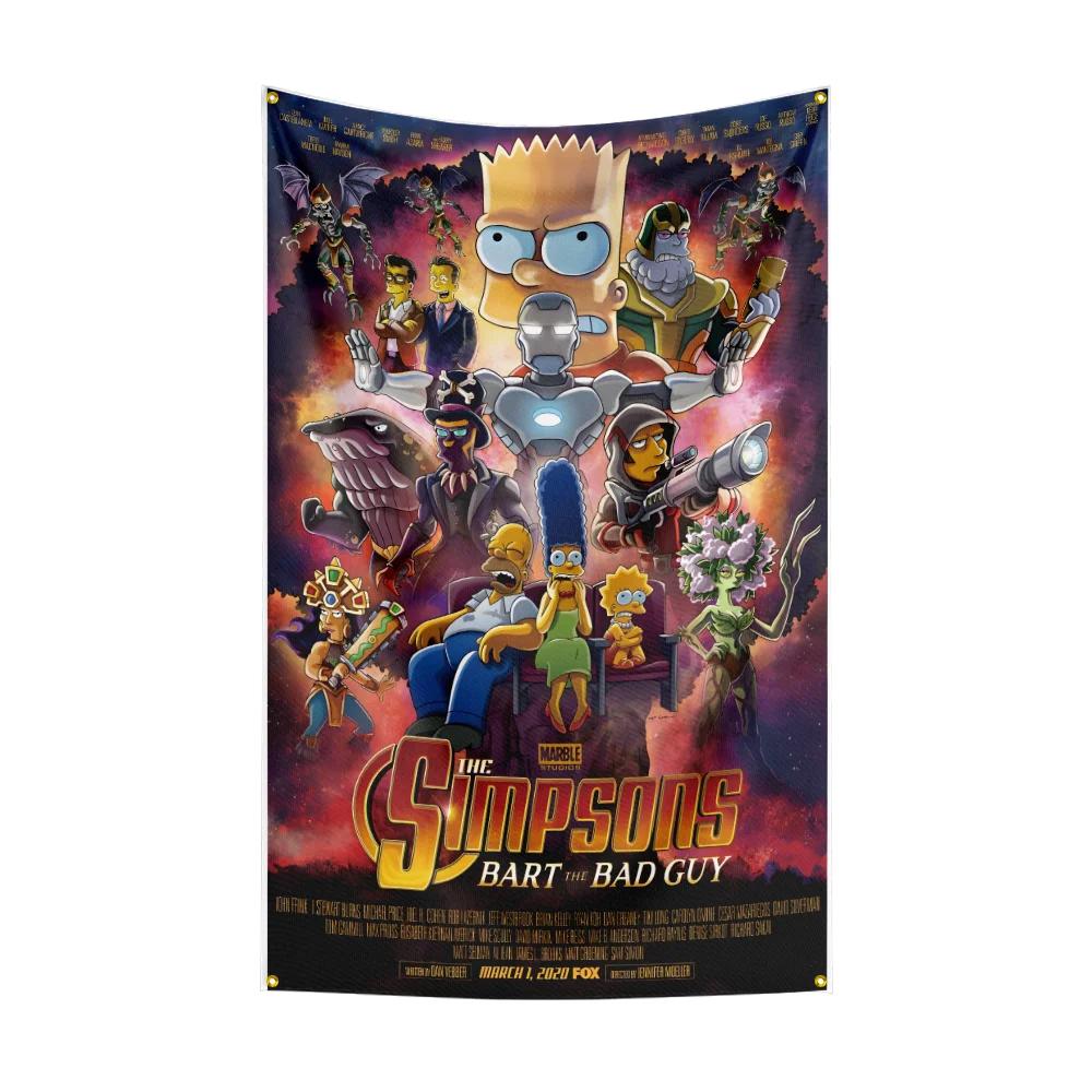 3x5ft Tthe Simpsonss Flag Polyester Digital Printed Game Tapestry Curtain For Decor