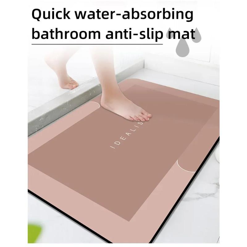 Highly Absorbent Floor Mat, Diatomaceous Earth Mat, Bathtub Mat, Anti Slip Carpet, Bathroom Kitchen Mat, Erasable and Washable Carpet