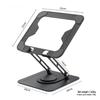 Cross-Border Rotating Laptop Riser: 360° Lifting Metal Desktop Stand with Cooling Feature