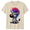 Cute Grumpy Zebra Mohawk TShirt Funny Animal Wildlife Birthday Gift