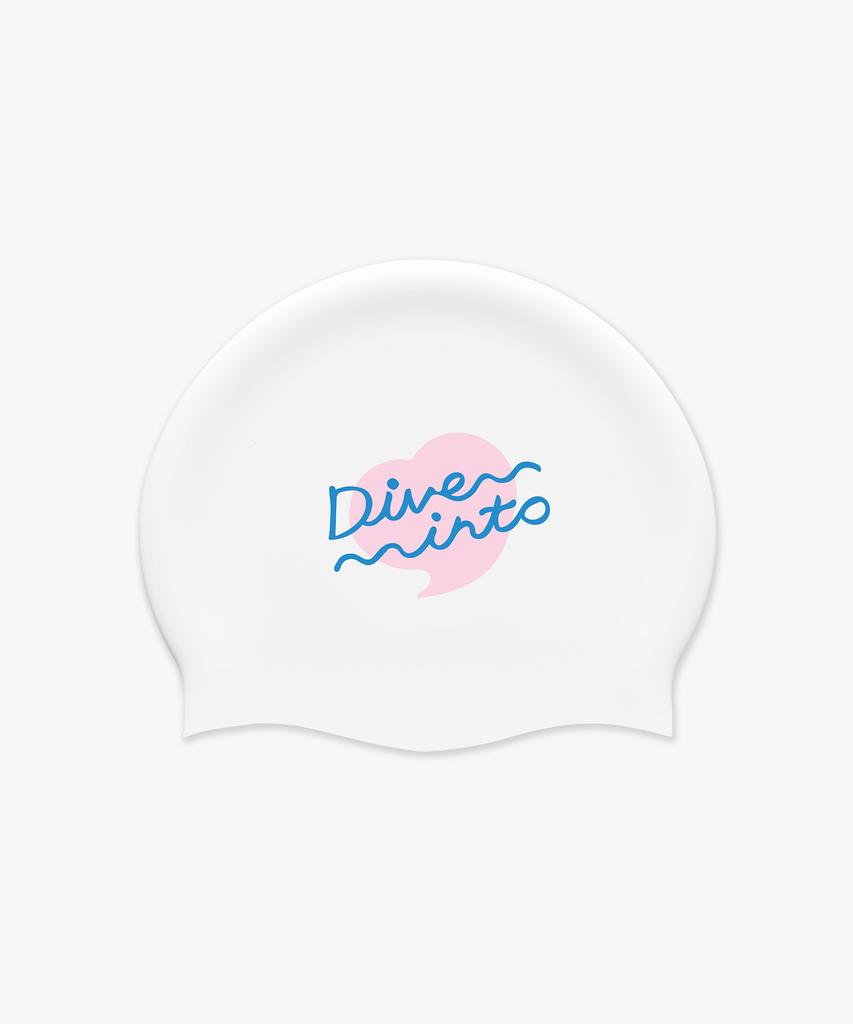 Daibeuintu Heart Comma Swim Cap