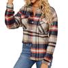 2024 European And American Autumn And Winter New Button Lapel Loose Long Sleeved Plaid Woolen Coat For Women