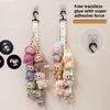 Cartoon Plush Doll Storage Strap Wall Hanging Organizer with Hooks