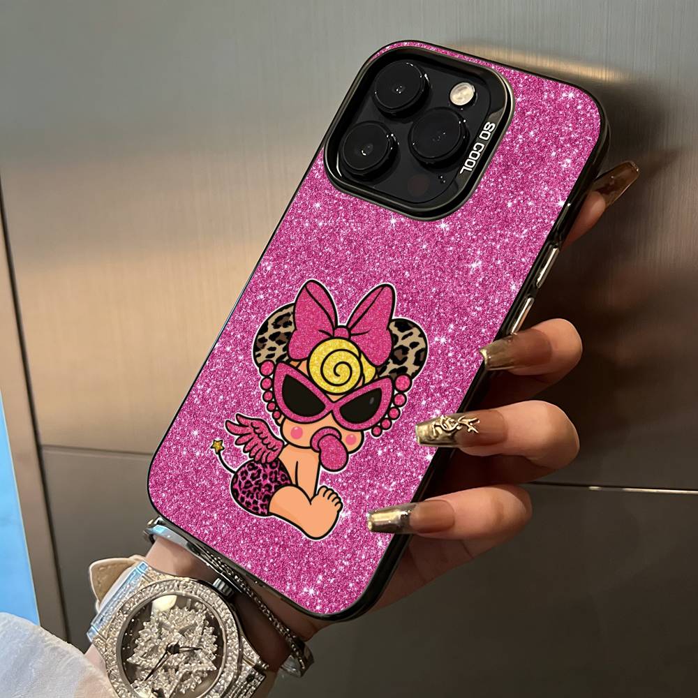 Young & Trendy H-Hysteric M-Mini Phone Case For iPhone 17,16,15,14,13,12,11 Plus Pro Max Colored Silver Phone Case