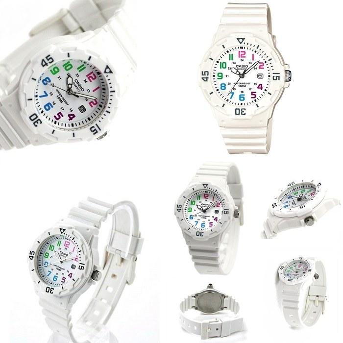 CASIO LRW200H-7B Women's 100m Water Resistant Resin Watch (White)