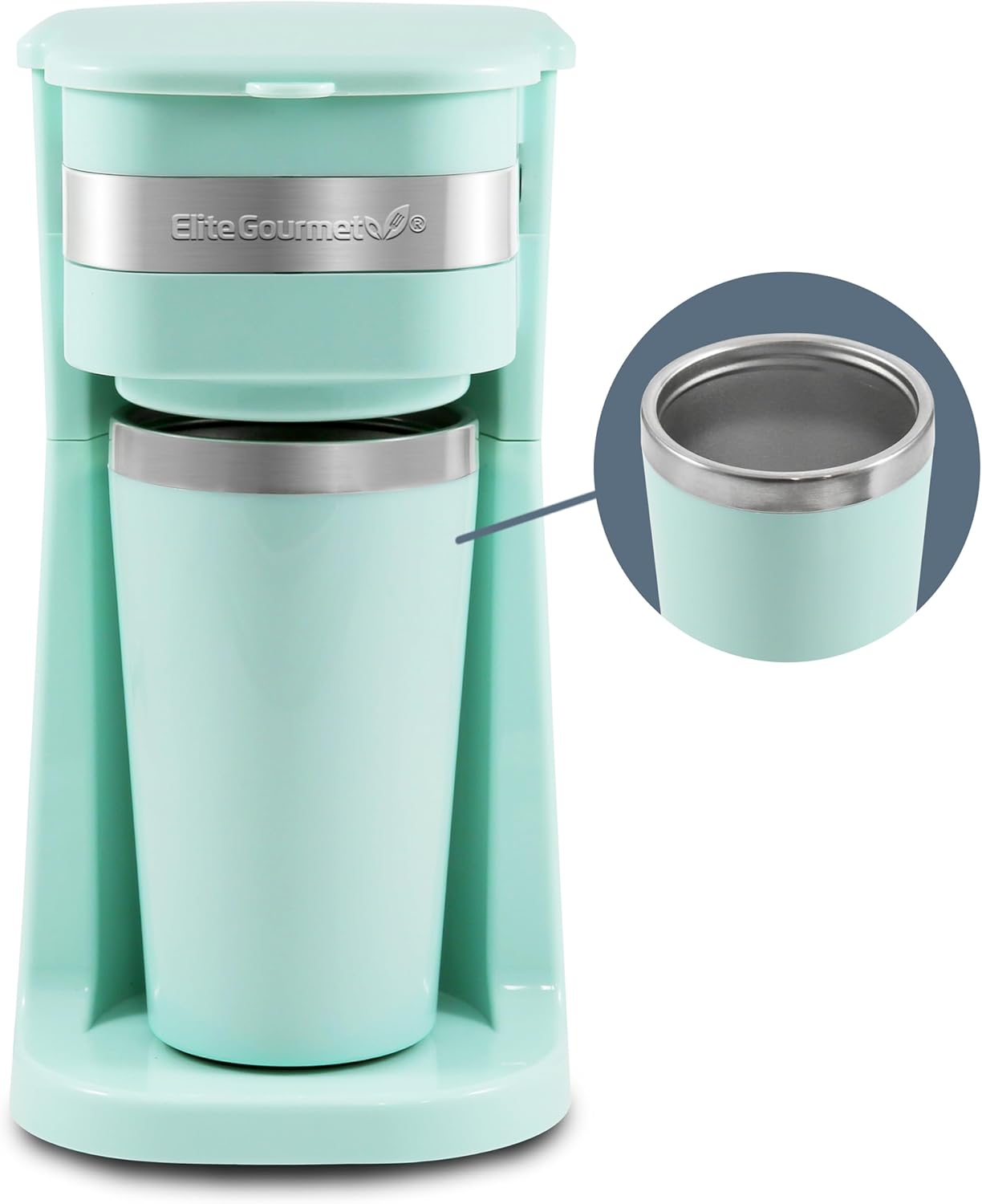 

Personal Single-Serve Compact Coffee Maker Brewer Include. Stainless Steel Interior Thermal Travel M United States