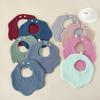 6 Layer Muslin Baby Bibs 360 Degree Rotating Drool Bibs Flower Shaped Solid Soft Skin Friendly For Infants