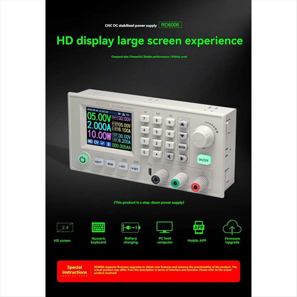 RD6006W Digital Control Power Supply Buck Converter 60V 6A DC Voltage Power Supply Regulated Module