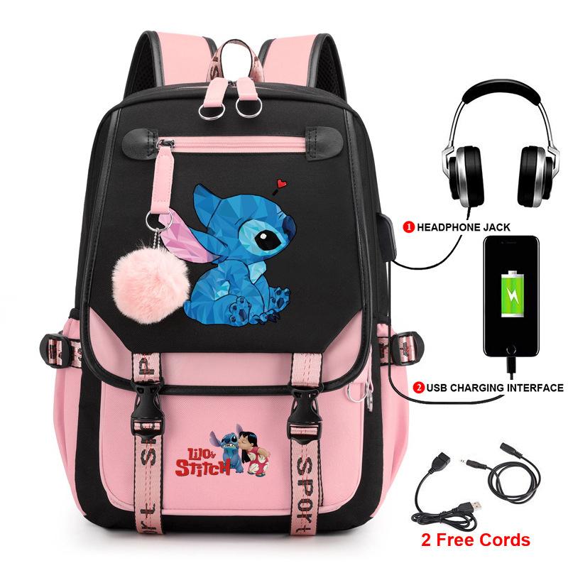 Backpack Student School Bag Fashion Backpack Usb Computer Bag Large Capacity Burden Reduction School Bag