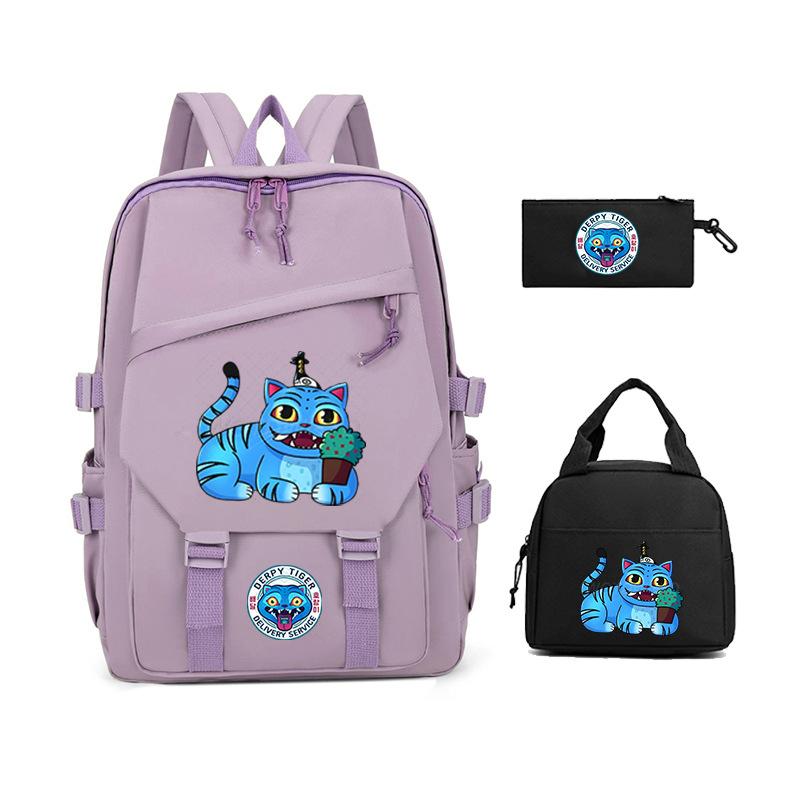 Demon Hunter Girl Group has the same peripheral cartoon printing children's backpack lightweight primary and secondary school schoolbag