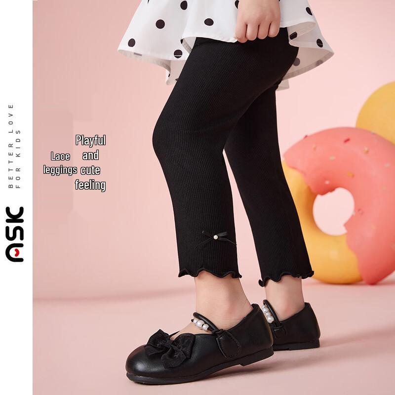 ASK JUNIOR Girls Bow-Knot Ankle Leggings 110