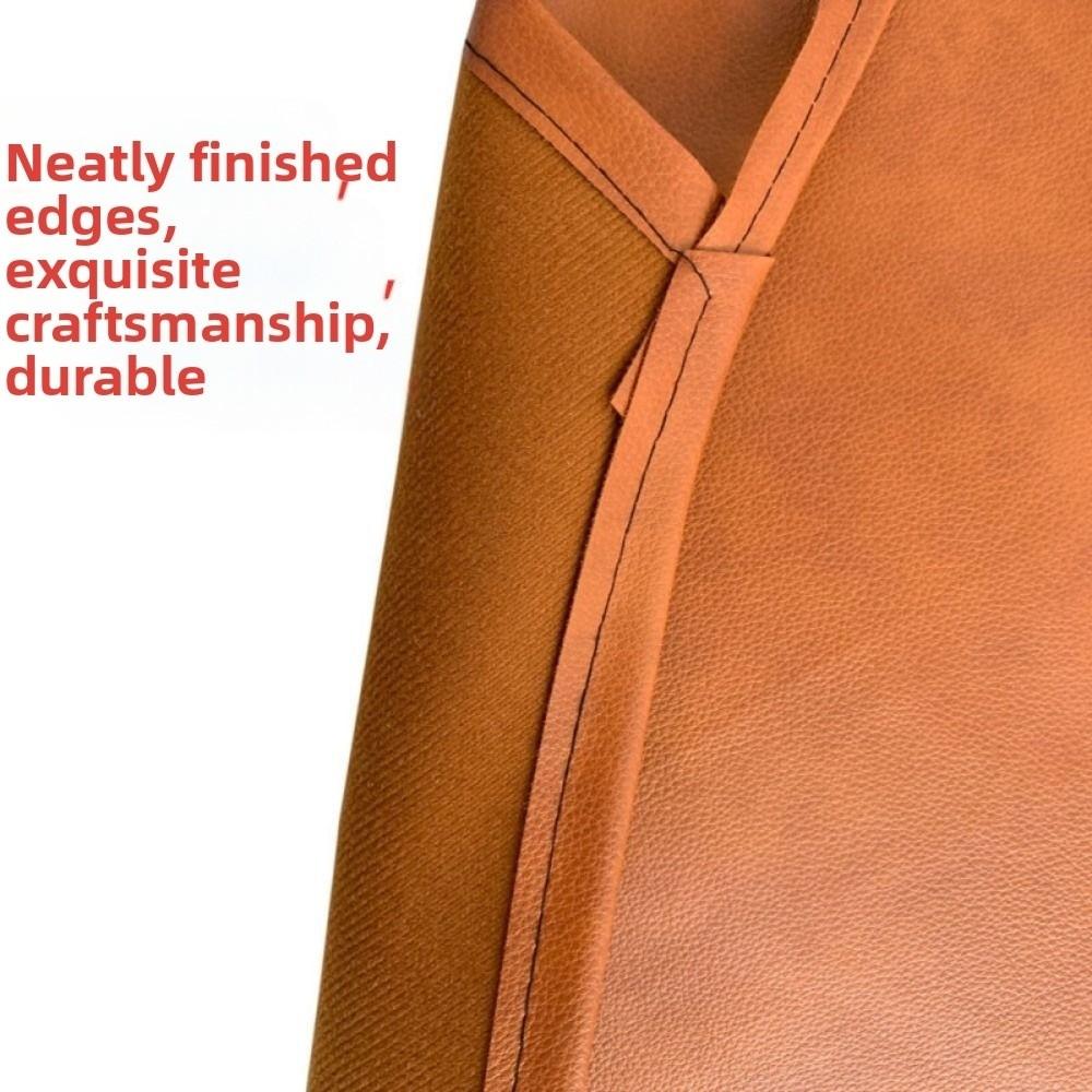 Thickened PU Leather Apron 95/120cm Waterproof Welding Protective Apron with 1pair Sleeve Anti Scalding Work Apron