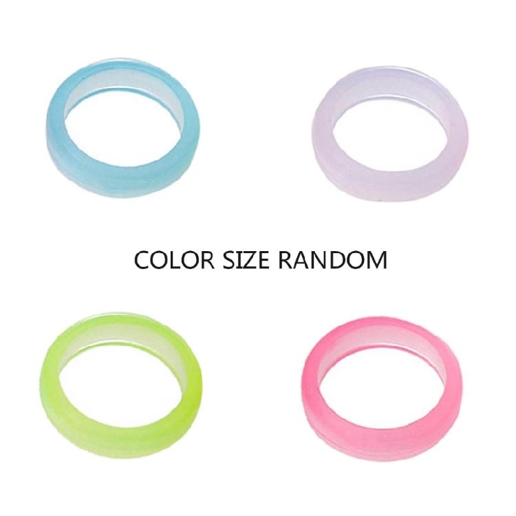 10 Pcs Candy Color Resin Ring Fashion Stackable Rings Y2K Luminous Ring Jewelry