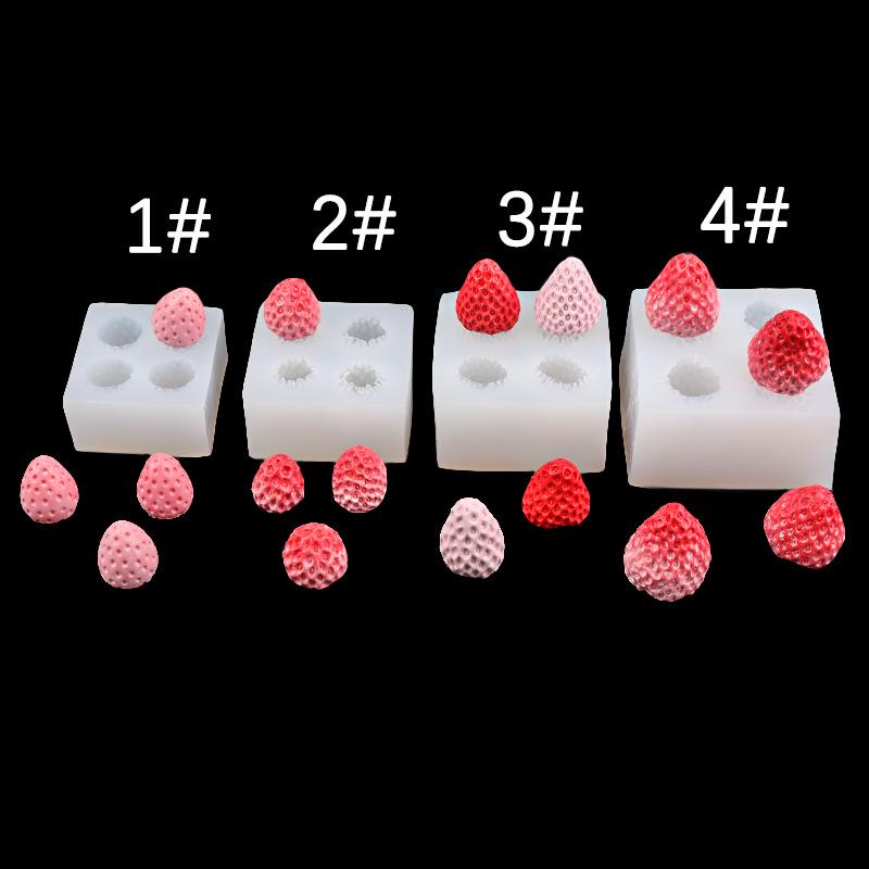 3D-Erdbeer-Silikonform für Schokolade, Kuchen, Süßigkeiten und Aromatherapie.