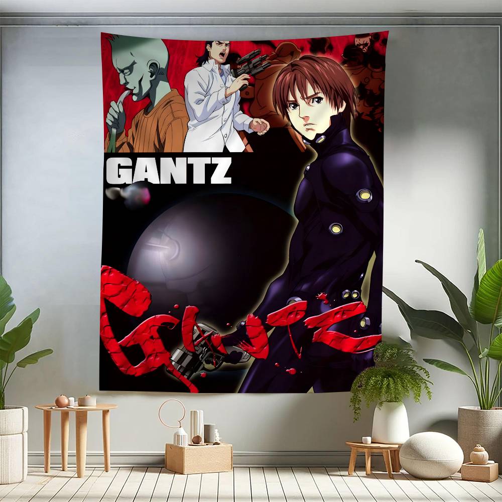 Japan Anime Gantz Tapestry Art Printing Art Science Fiction Room Home Decor Wall Art Decor