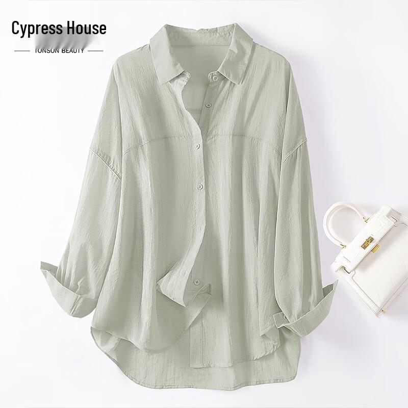 Женская легкая рубашка Sibaisha с длинным рукавом на пуговицах XXL
